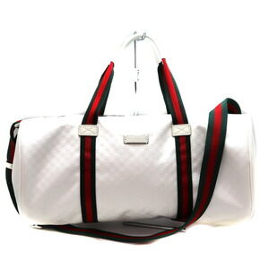 Gucci Boston Bag White Nylon